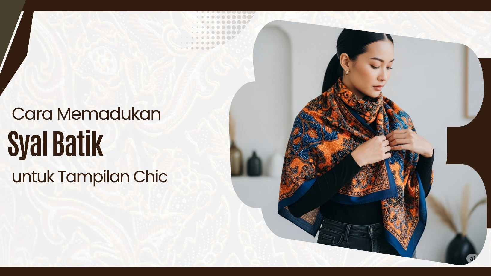 Cara Memadukan Syal Batik untuk Tampilan Chic