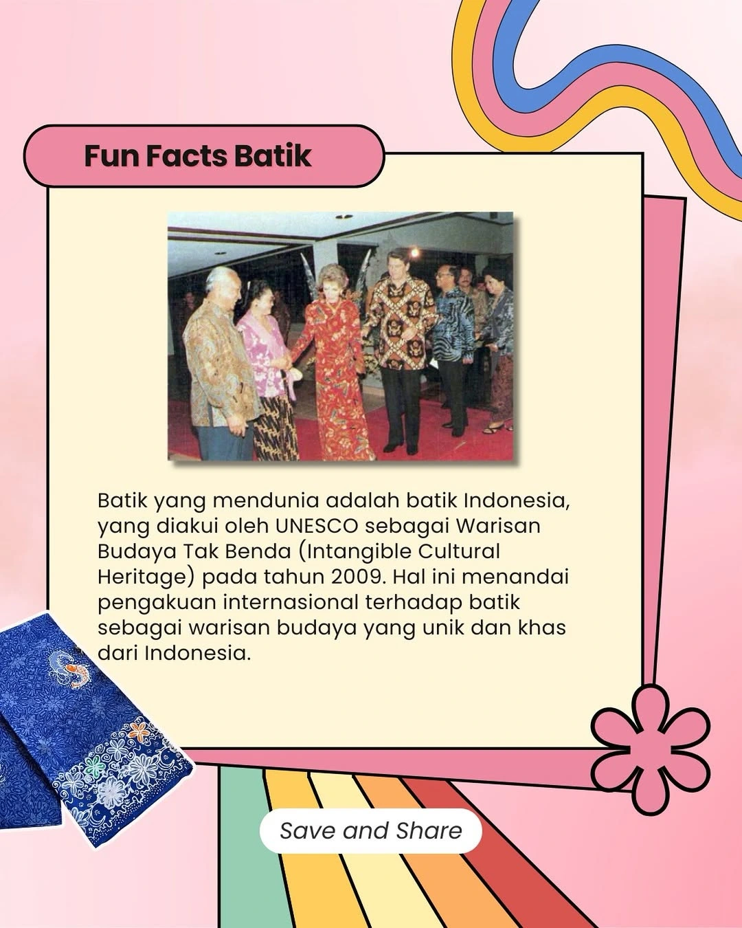 tau ga sih batik ternyata sudah mendunia loh, dan resmi diakui sebagai Warisan Budaya Tak Benda