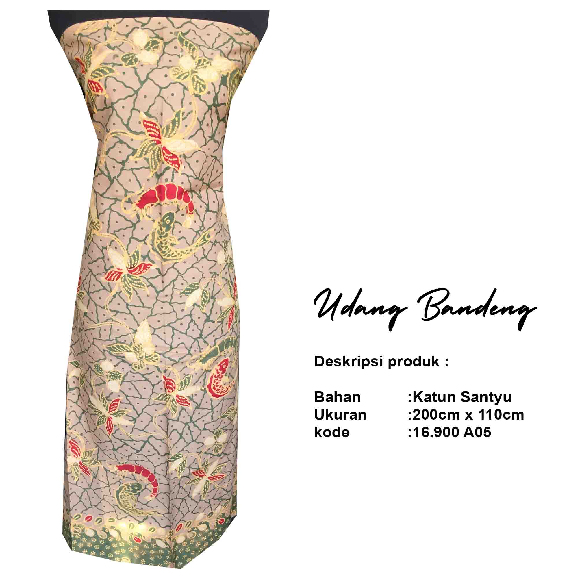 Kain Batik Motif Udang Bandeng TabinaCo