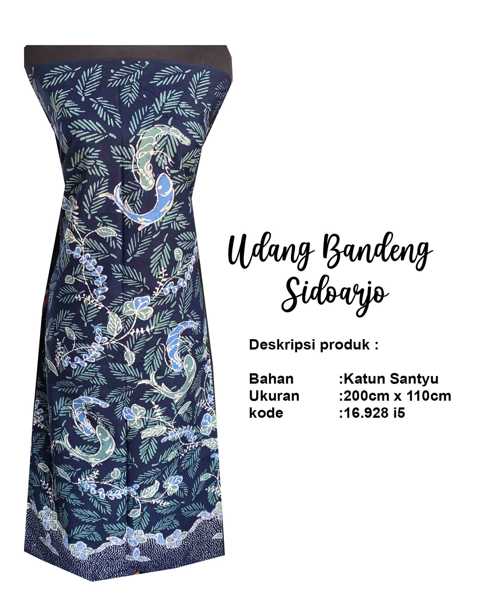 Kain Batik Motif Udang Bandeng TabinaCo