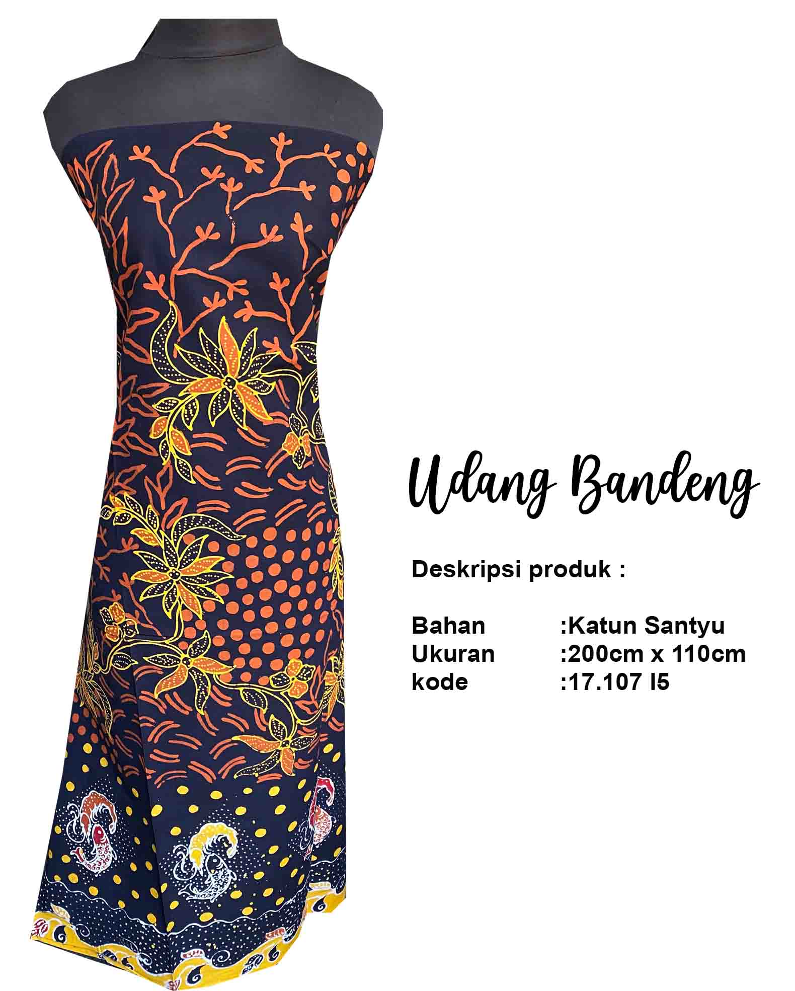 Kain Batik Motif Udang Bandeng TabinaCo